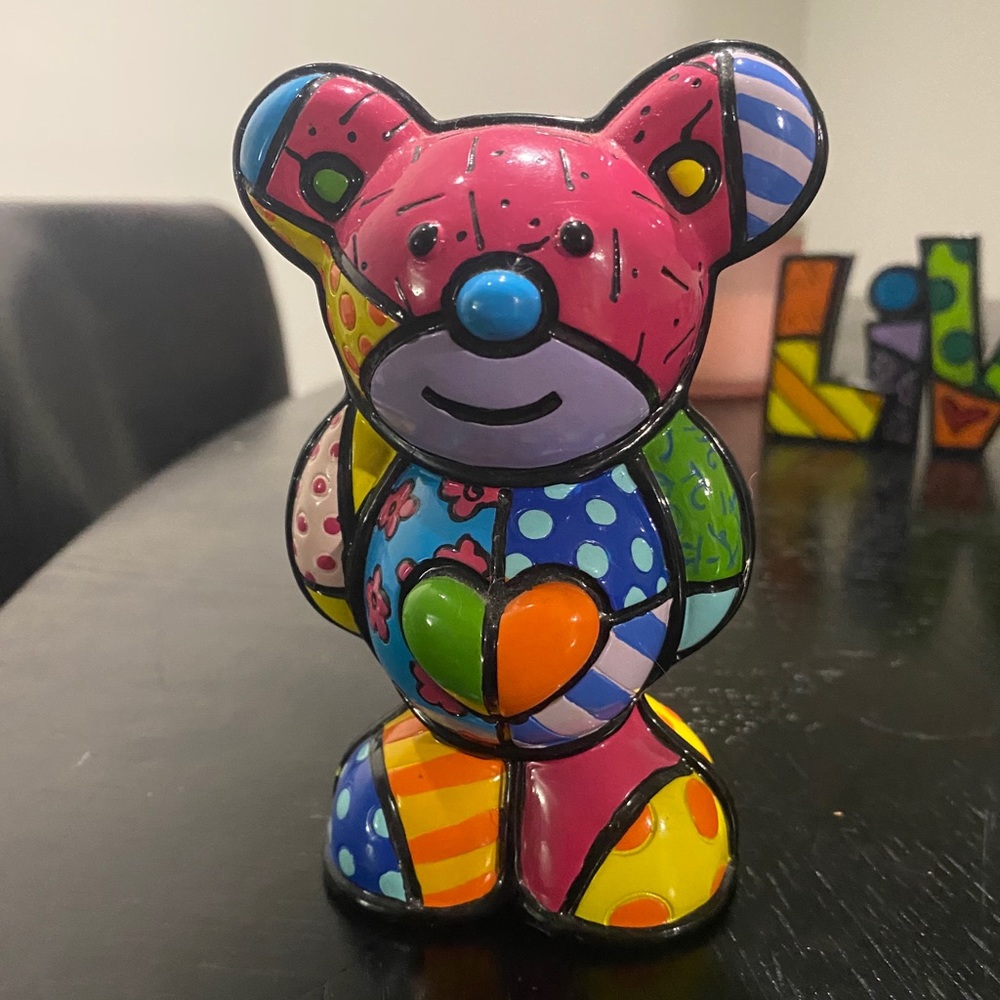 Romero Britto Bear figurine